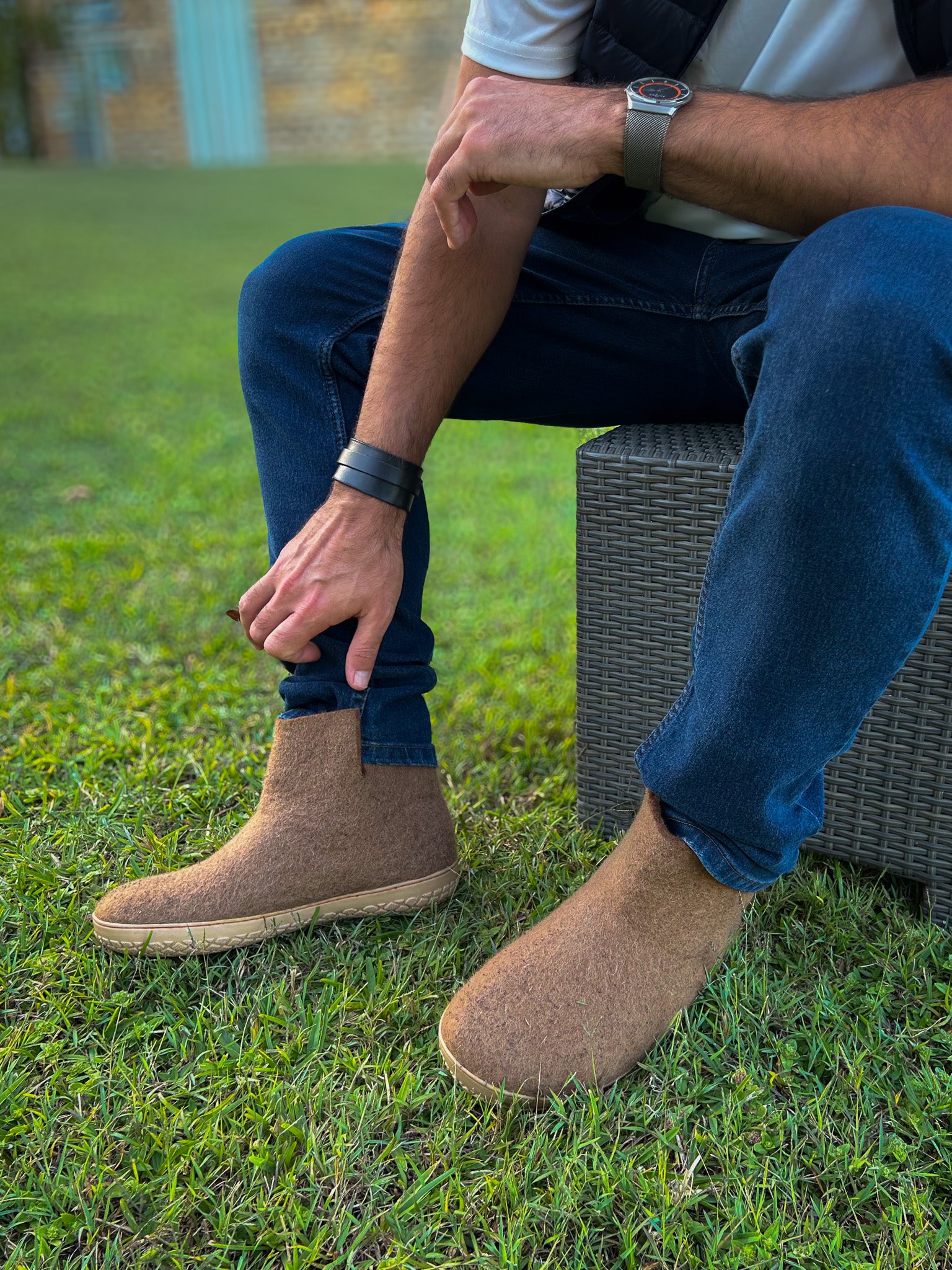 Felted natural wool shoes Felties  super light and warm